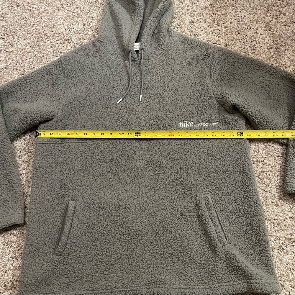 Women's NIKE Therma-Fit Fleece Hooded Sweatshirt Pullover Gray XL - Picture 12 of 12